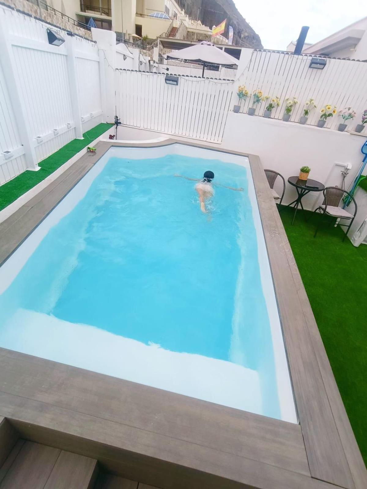 Big Villa Puerto Rico Streetfront With Private Saltwater Jacuzzi Pool, Bbq, Kitchen & 3 Terraces Near Shopping Center Puerto Rico (Gran Canaria) Kültér fotó